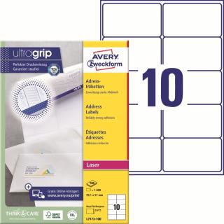 Avery Zweckform L7173-100 Adresní etikety | 99,1x57 mm, 1.000 ks, 100xA4