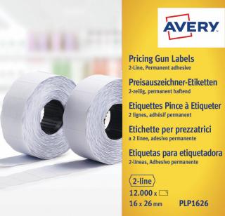 Avery Zweckform PLP1626 Etikety do etiketovacích kleští | 26x16 mm, 12.000 ks