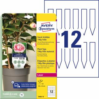 Avery Zweckform T3005-10 Zapichovací štítky | 100x20 mm, 120 ks, 10xA4, PET fólie 190µm