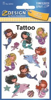 Dětské tetování | Avery Zweckform 56763 | 14 ks, motiv mořské panny