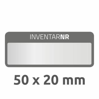 Inventární štítky | Avery Zweckform 6905 | 50x20 mm, 50 ks, stříbrná/černá