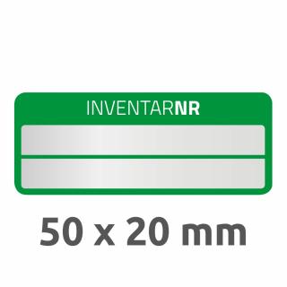 Inventární štítky | Avery Zweckform 6912 | 50x20 mm, 50 ks, stříbrná/zelená