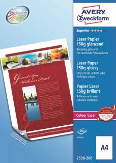 Papír pro laser | Avery Zweckform 2598-200 | A4, 150g/m2, 200 ks
