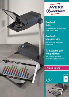 Projektorová fólie | Avery Zweckform 3559 | 50xA4, pro barevný laser