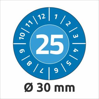 Revizní štítky | Avery Zweckform 6946-2025 | Ø 30 mm, 80 ks, modrá