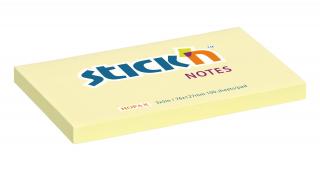 Samolepicí bloček Stick'n 21009 | 127x76 mm, 100 lístků, pastelově žlutá