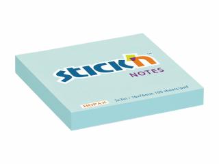 Samolepicí bloček Stick'n 21149 | 76x76 mm, 100 lístků, pastelově modrá