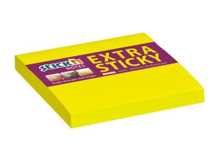 Samolepicí bloček Stick'n 21670 | 76x76 mm, 90 lístků, neonově žlutá