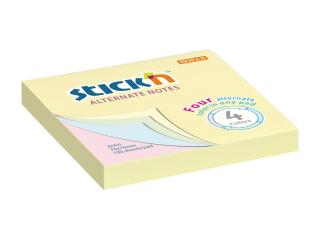 Samolepicí bloček Stick'n 21821 | 76x76 mm, 100 lístků, mix barev