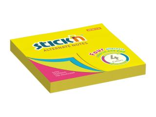Samolepicí bloček Stick'n 21822 | 76x76 mm, 100 lístků, mix barev