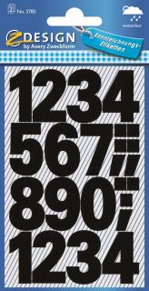 Samolepící číslice | Avery Zweckform 3785 | výška 25 mm, 48 ks/bal.