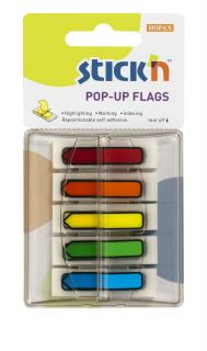 Samolepící šipky Stick'n 26003 | 45x12 mm, 5x30 lístků, mix barev