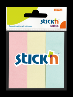 Samolepicí záložky Stick'n 21128 | 76x25 mm, 3x50 lístků, mix barev