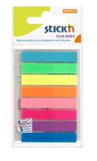Samolepící záložky Stick'n 21401 | 45x8 mm, 8x20 lístků, mix barev