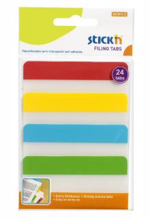 Samolepící záložky Stick'n 21609 | 76x38 mm, 4x6 lístků, mix barev