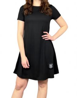 Dámské jednobarevné šaty černé vel.UNI (S,M,L)