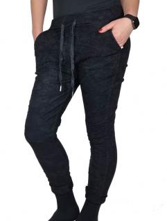 Dámské manžestrové kalhoty ITALY černé vel.UNI (M,L,XL)