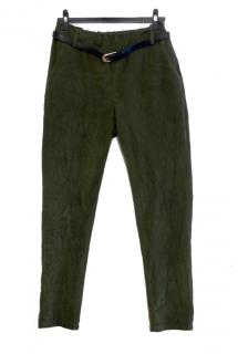 Dámské manžestrové kalhoty zelené vel.UNI(M,L,XL)