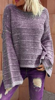 Dámský svetr s rozšířenými rukávy vel.UNI (M,L,XL)