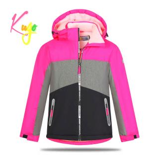 Dětská zimní bunda KUGO růžová vel.140