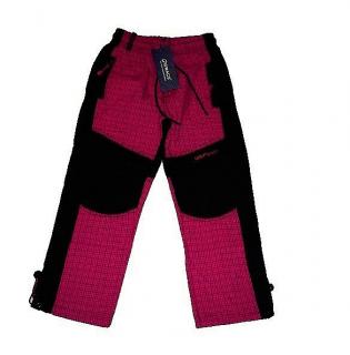 Dětské plátěné kalhoty růžové vel.146