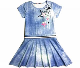 Dětské šaty riflový vzhled modré vel.4