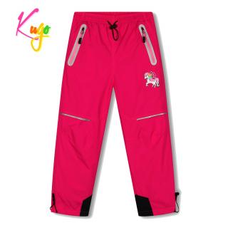 Dětské zateplené kalhoty KUGO růžové vel.128