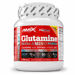 Glutamine & Ultra Amino Power - 500 g Velikost: 500 g, Příchuť: Cola