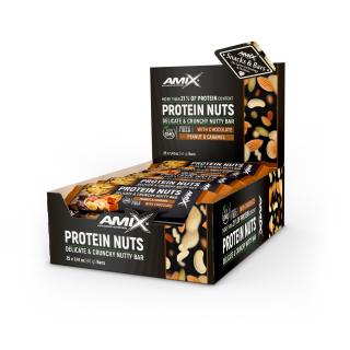 Protein Nuts Bar Velikost: 25x 40 g, Příchuť: arašídy-karamel