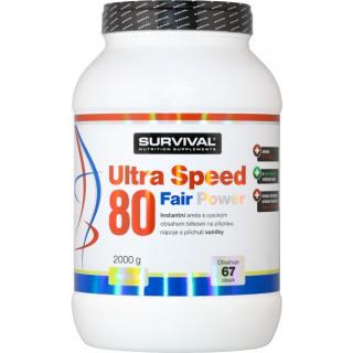 Ultra Speed 80 Fair Power Velikost: 2000 g, Příchuť: jogurt-jahoda