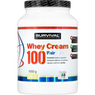 Whey Cream 100 Fair Power Velikost: 1000 g, Příchuť: Jahoda