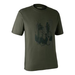 Pánské triko motivem lesa a jelena velikost: 4XL