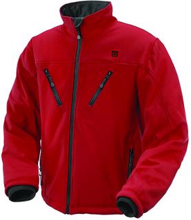 Vyhřívaná softshellová bunda červená velikost S-4XL: M