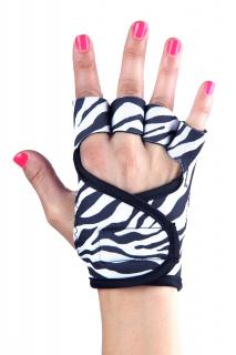 Dámské fitness rukavice - Zebra Velikost: M