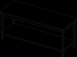 Nerez stůl s policí 190x60x85cm (Gastro stůl)