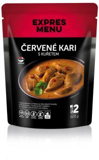 Červené kari s kuřetem 600g (2 porce)