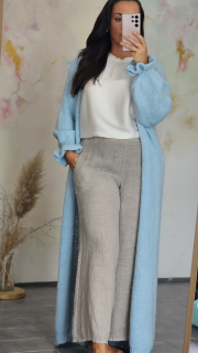 Bianca maxi cardigan baby blue