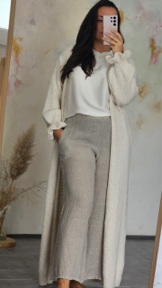 Bianca maxi cardigan creme