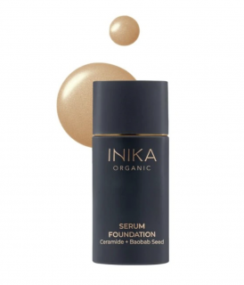Lehký pečující make-up Serum Foundation INIKA organic odstín: Daring