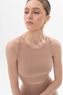 Luna Macchiato Bezešvý žebrovaný crop top Velikost: L-M