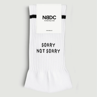 Ponožky SORRY NOT SORRY WHITE Velikost: 39-42