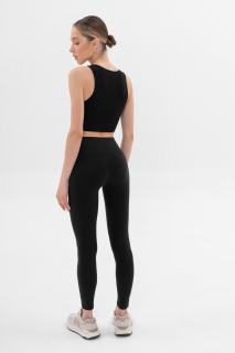 Tatum Black comfort Bezešvé legíny s vysokým pasem Velikost: L-M
