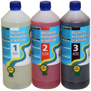 Advanced Hydroponics Dutch formula sada grow bloom micro 3x1L