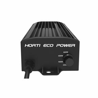 Digitální předřadník Horti ECO Power HPS/MH 600W (Kvalitní přepínatelny předřadník Horti ECO 600W (250-660W) pro HPS i MH výbojky. Včetně IEC 240V konektoru.)