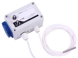 GSE Digitalní regulátor teploty, min&amp;amp;max rychlosti ventilatoru a hystereze 2x1A