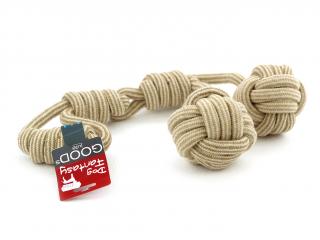 DOG FANTASY přetahovadlo ROPE BALLS, 60 cm