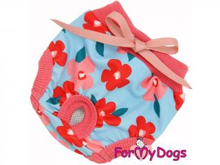 FOR MY DOGS Hárací kalhotky BIG FLOWERS, 10/XS