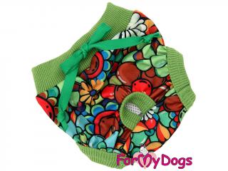 FOR MY DOGS Hárací kalhotky MULTICOLOUR FLOWERS, 12/S