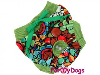 FOR MY DOGS Hárací kalhotky MULTICOLOUR FLOWERS, 18/XL