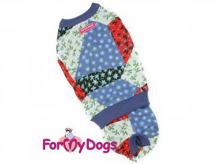 FOR MY DOGS Hárací overal PATCHWORK PURPLE, multicolor, 14/M